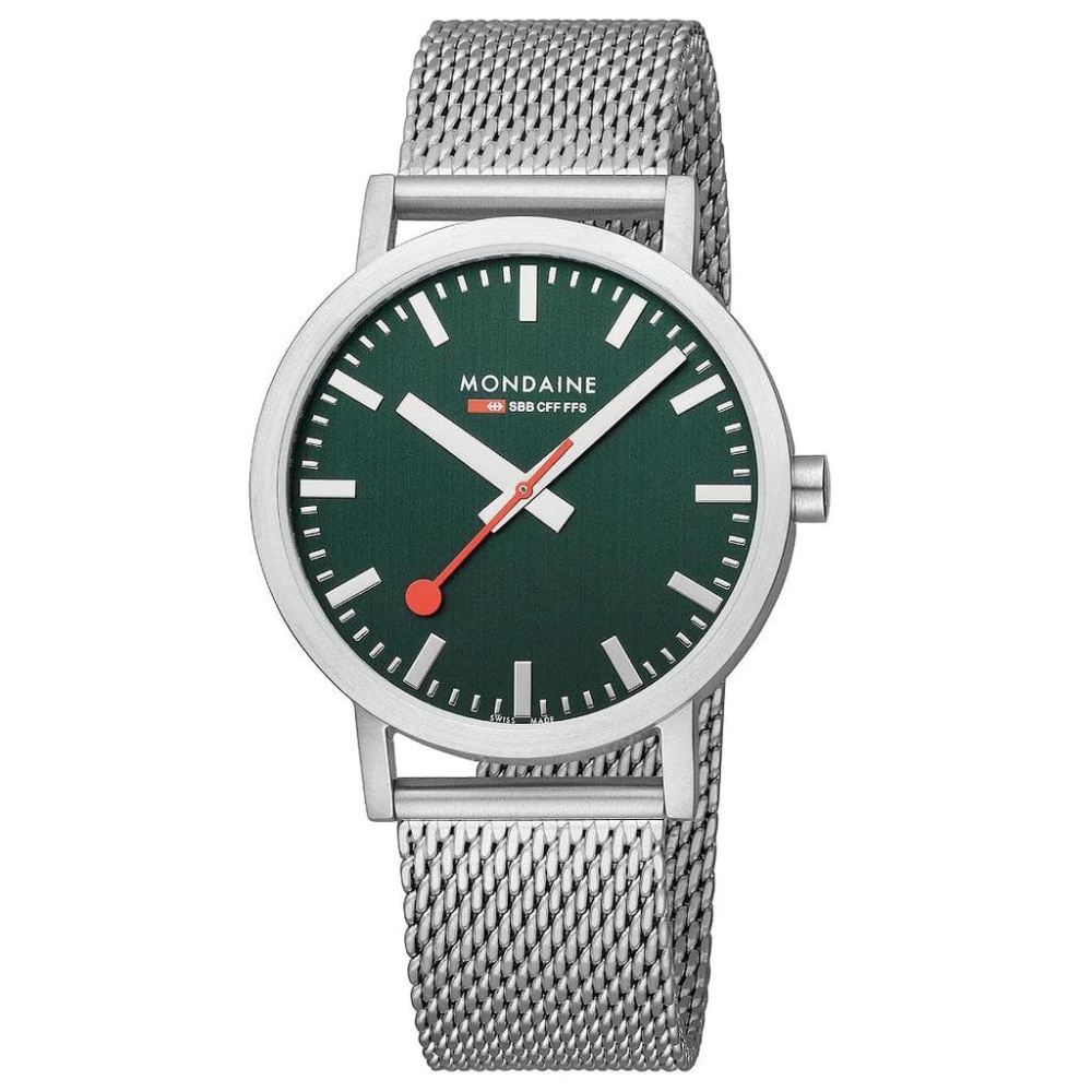 นาฬิกาข้อมือ Mondaine CLASSIC 40 mm, Stainless Steel Forest Green , A660.30360.60SBJ ราคา 10,800 บาท*ส่งฟรี