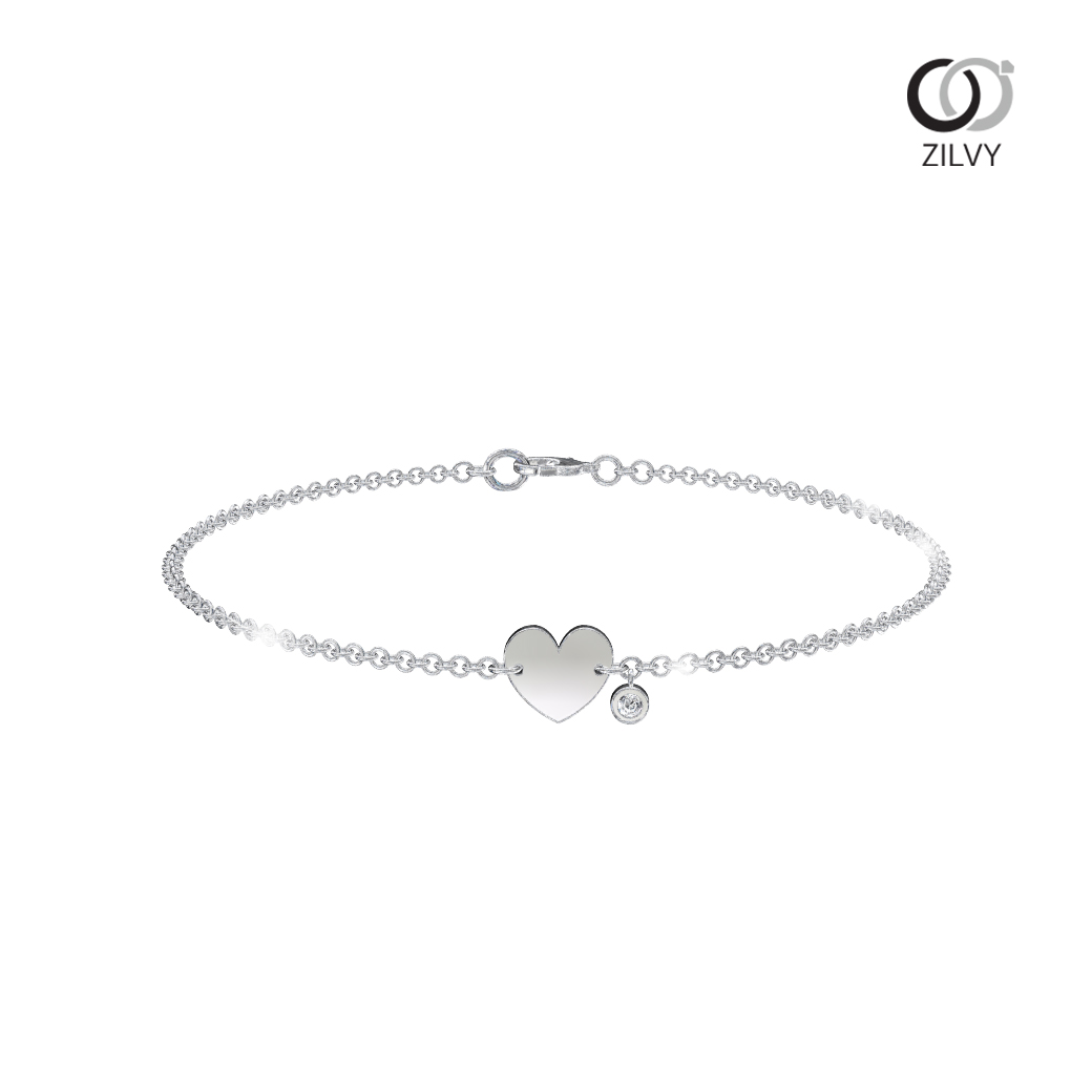 Zilvy ต่างหูเพชรเดี่ยว ผู้หญิง เพชรรวม 0.02 กะรัต color D (ฺBA018) ราคา 16,000 บาท*ส่งฟรี