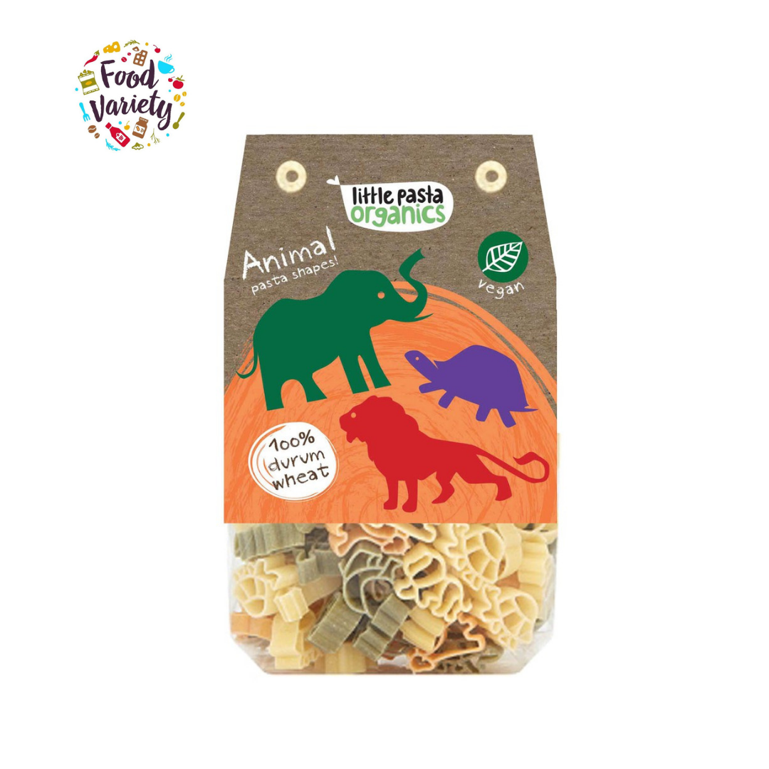 Little Pasta Organics Animal Shaped pasta 250g ลิตเติ้ลพาสต้าออร์เเกนิค เส้นพาสต้าออร์เเกนิครูปสัตว์ต่างๆ 250g