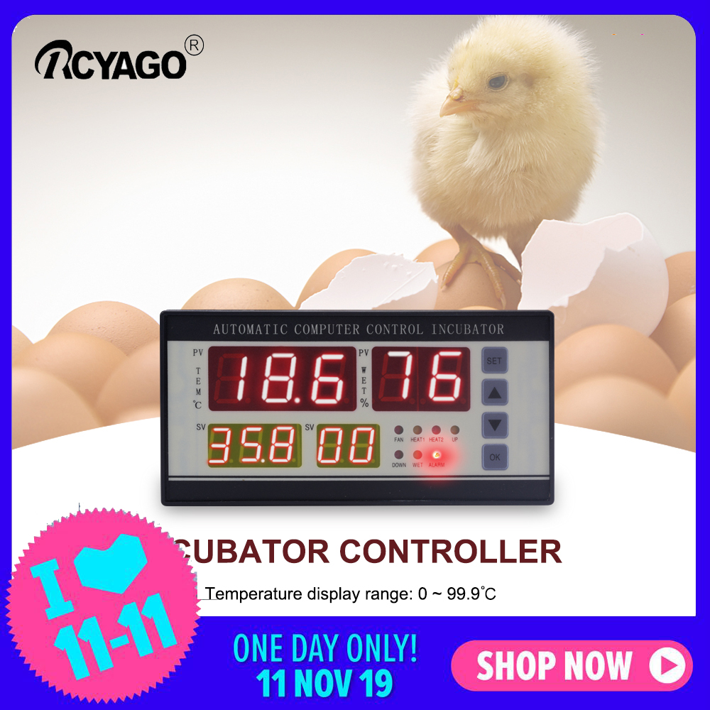 yieryi New XM-18 Digital automatic small egg incubator thermostat controller With Temperature And Humidity Sensor (with Plug Connector) ราคา 1,415 บาท*ส่งฟรี
