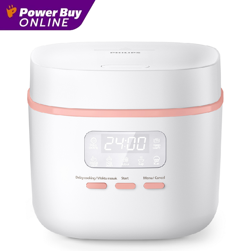 Philips หม้อหุงข้าวดิจิตอล (360 วัตต์, 0.54 ลิตร, สีขาว) รุ่น HD3064/35 ราคา 1,790 บาท*ส่งฟรี