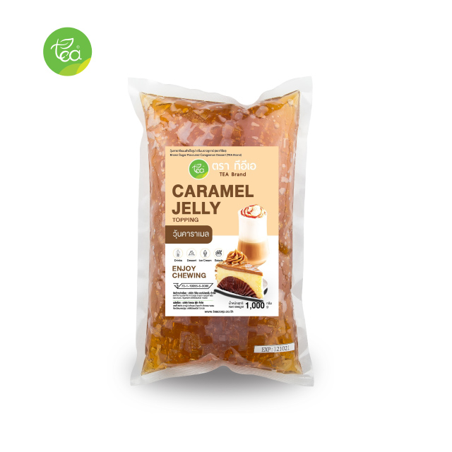 ทีอีเอ วุ้นคาราเมล เจลลี่คาราเมล วุ้นสำเร็จรูป ท็อปปิ้งเครื่องดื่ม Caramel Jelly Topping 1,000 กรัม ราคา 89 บาท*ส่งฟรี