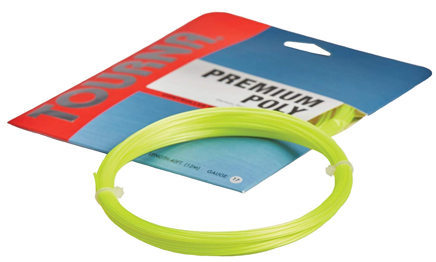 TOURNA Premium Poly เอ็นเทนนิส สี Optic yellow 40ft/12m.-17 gauge 1 pack