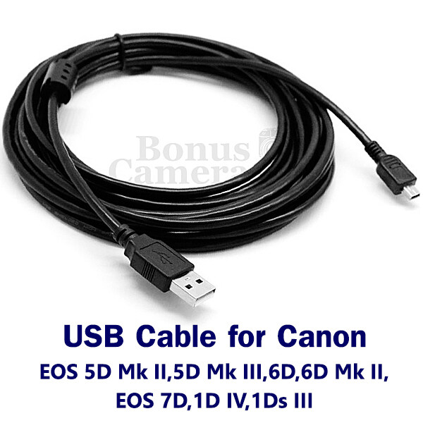 สายยูเอสบียาว 5m ต่อกล้องแคนนอน EOS 5D Mk II,III,6D,6D Mk II,7D,1D IV,1Ds III เข้ากับคอมฯ ใช้แทน Canon IFC-200U,IFC-500U USB cable