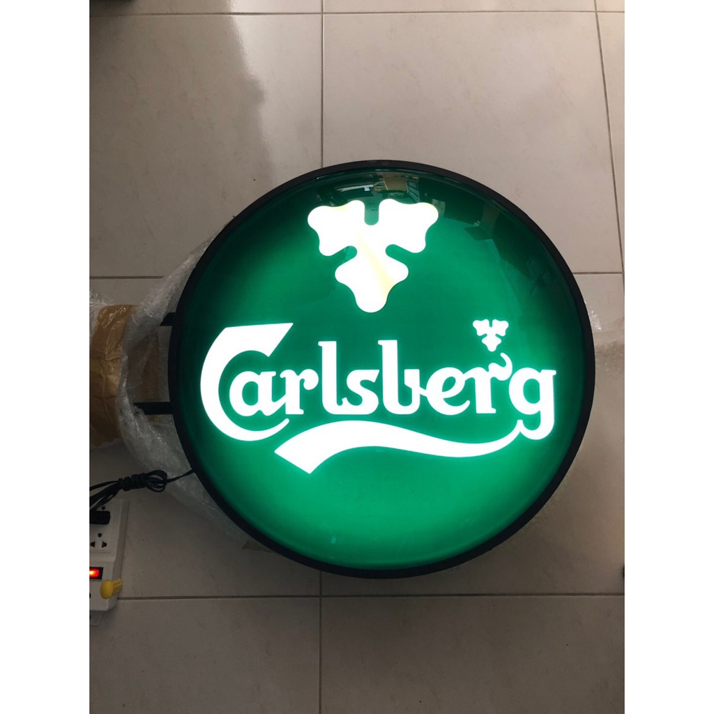 [NEW] ป้ายไฟ Carlsberg ทรงกลม สองหน้า