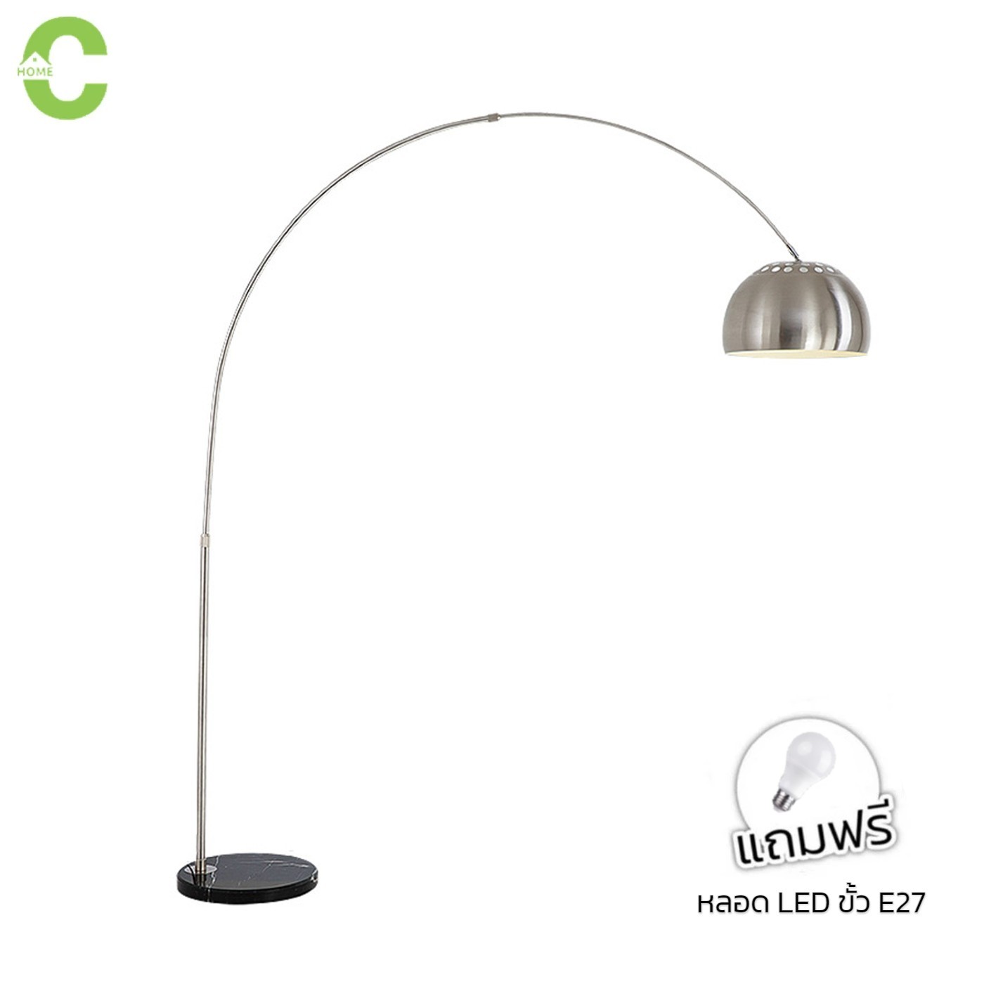 Homec Floor Lamp Home Decoration Lamps Room Decoration Lamp, European Style Floor Lamp, Modern Curved Design, Luxurious, Adjustable Size, Free Light Bulb. ราคา 1,299 บาท*ส่งฟรี