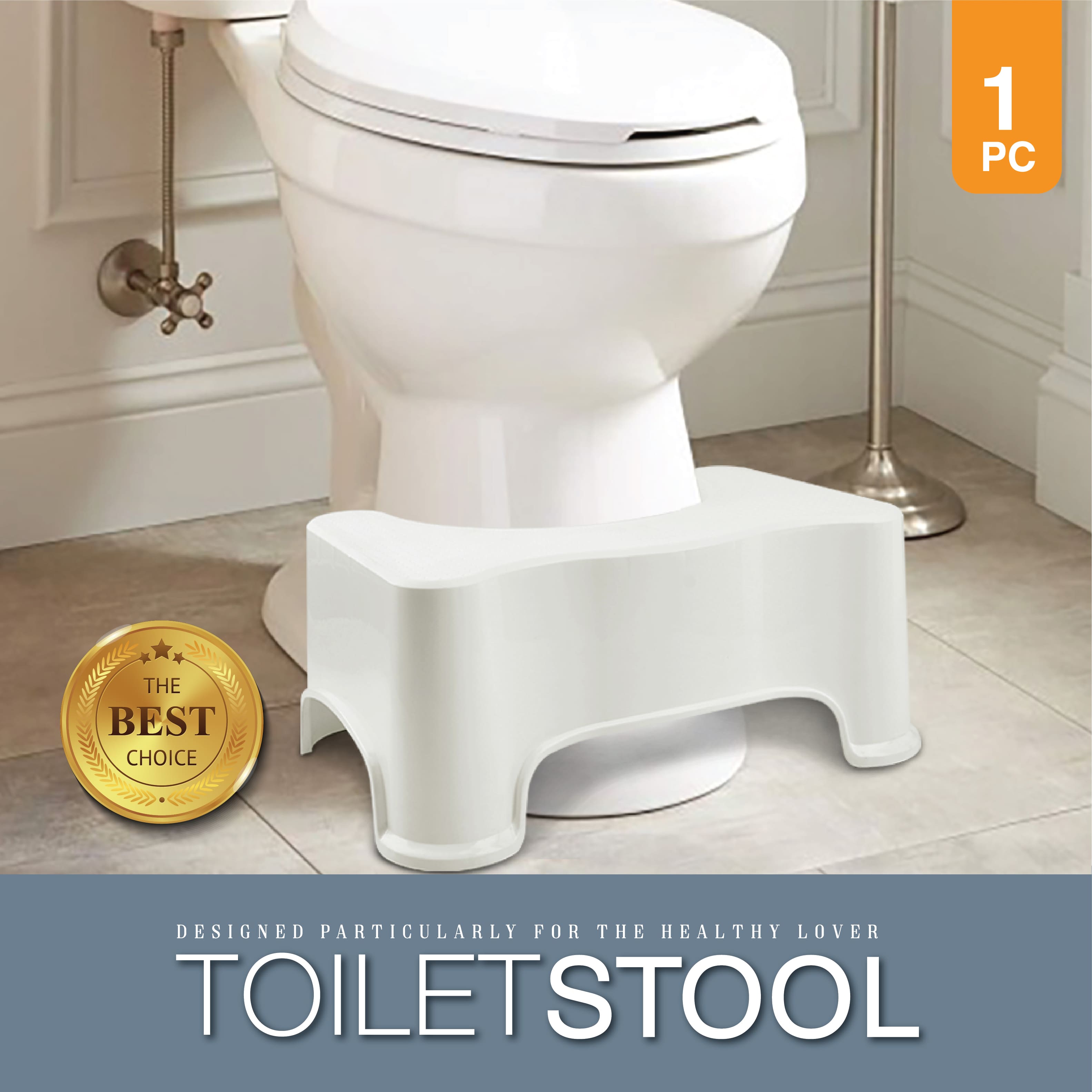 ide'e NEW PRODUCT Toilet Stool เก้าอี้วางเท้าสำหรับนั่งขับถ่าย เพื่อช่วยให้นั่งขับถ่ายในท่าที่ถูกต้อง และช่วยให้ขับถ่ายได้ง่ายขึ