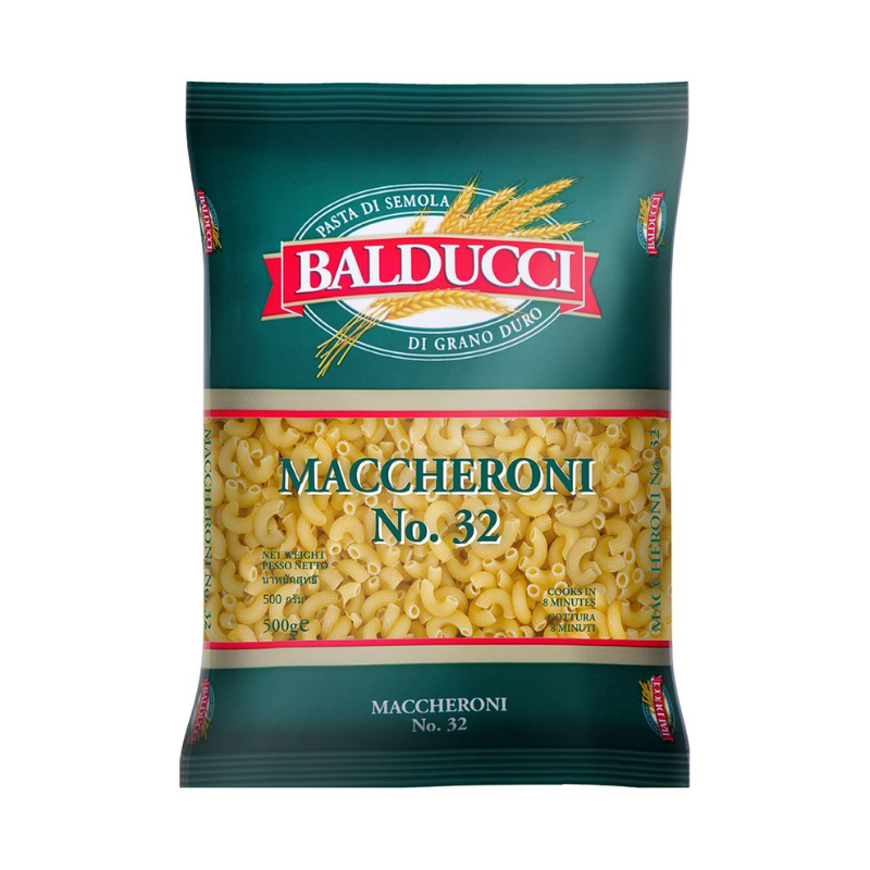 Maccheroni No.32 Pasta 500g Balducci brand ราคา 71 บาท*ส่งฟรี