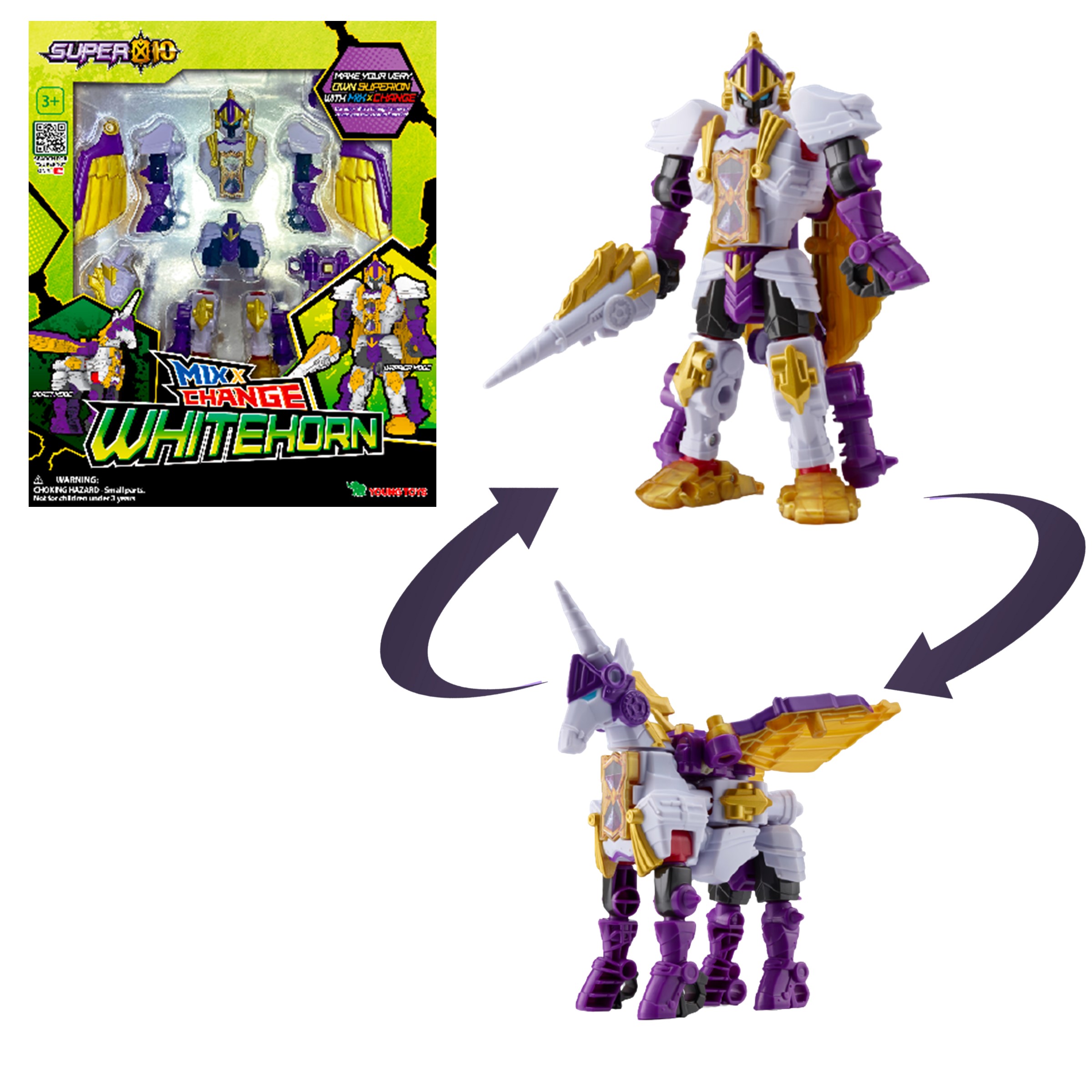 Super 10 Mix Change Whitehorn Super Ten Whitehorn Transformation Figure, Code Spt14068 ราคา 575 บาท*ส่งฟรี