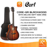 Cort Core-GA Blackwood with Deluxe Soft-Side Case Acoustic Guitar กีตาร์โปร่งไฟฟ้า กีตาร์โปร่ง กีตาร์ Core GA CoreGA Black wood