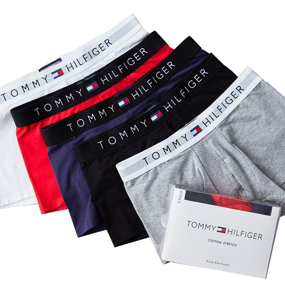ซื้อ1แถม1 กางเกงใน TOMMIES Hilfiger รุ่น BOXER (กล่อง 3 ตัว) Underwear Men กกนชาย กางเกงในผู้ชาย ทอมมี่ ของแท้ 100% ผ้านุ่มสบาย ดูดซับเหงื่อได้ดี พร้อมส่ง