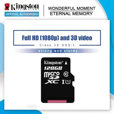 Kingston Micro SD Card Memory Card Class10 การ์ดหน่วยความจำการ์ด 128GB carte sd memoria C10 Mini SD Card 128GB เมมโมรี่การ์ด ไมโครเอสดี การ์ด SDHC/SDXC TF Card UHS-I