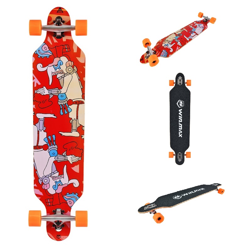 WIN.MAX 7 Ply Maple Wood Cruiser Complete Board with ABEC-11 Bearings Longboard Skateboard ราคา 3,604 บาท*ส่งฟรี