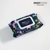 Doggy Potion Biodegradable Wet Wipes for Sensitive Skin Pets Alcohol-Free pH Balanced 80 Count