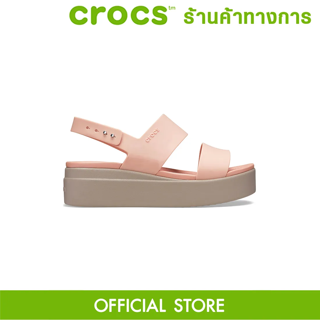 CROCS Brooklyn Low Wedge รองเท้าส้นสูงผู้หญิง