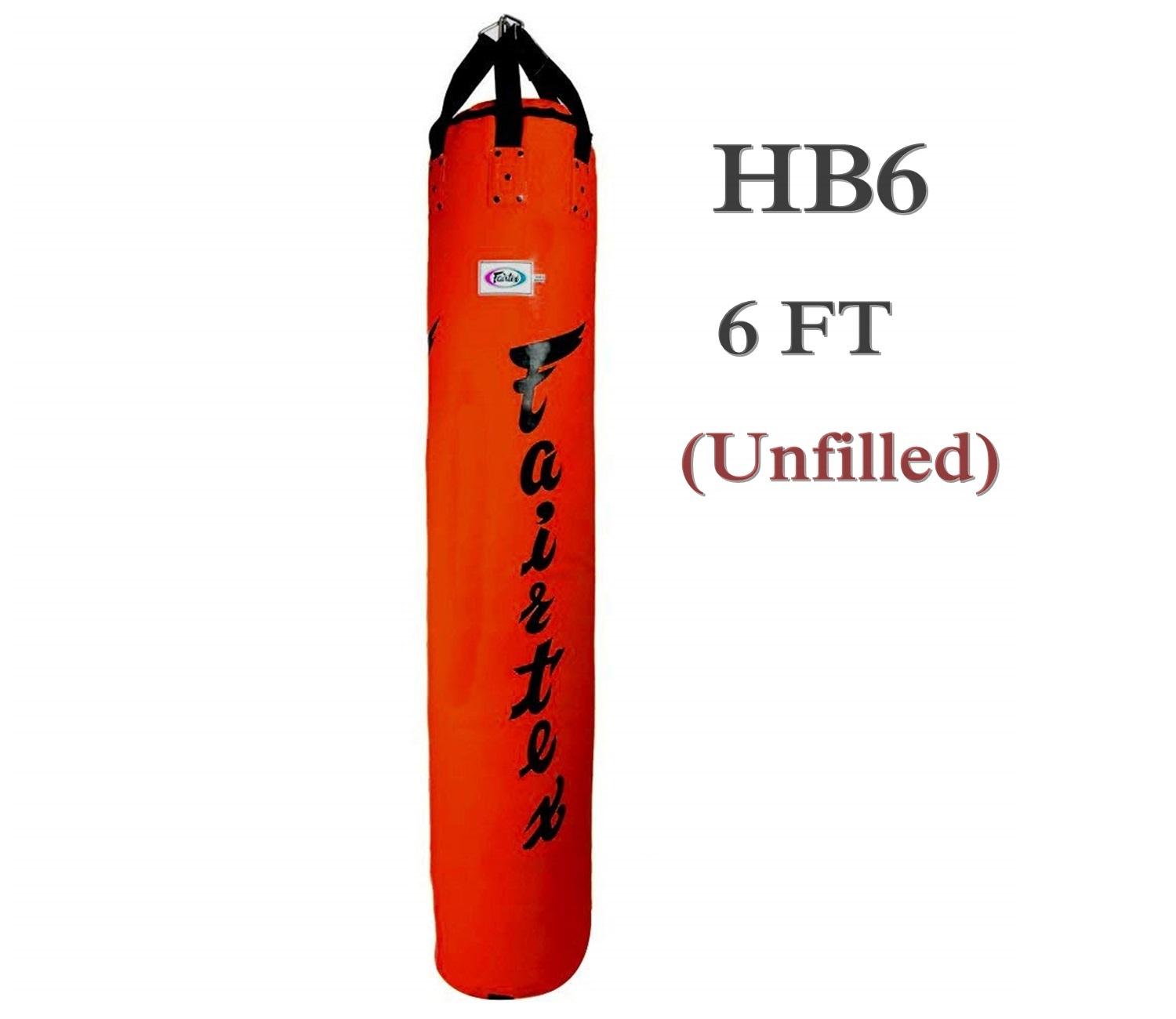กระสอบทรายทรงกล้วย แฟร์แท็กซ์ HB6 สีแดง 6 ฟุต( ขายแบบไม่บรรจุ) Fairtex Heavy Bag HB6 Red 6 Feets Banana Training MMA Kickboxing (Un-filled)