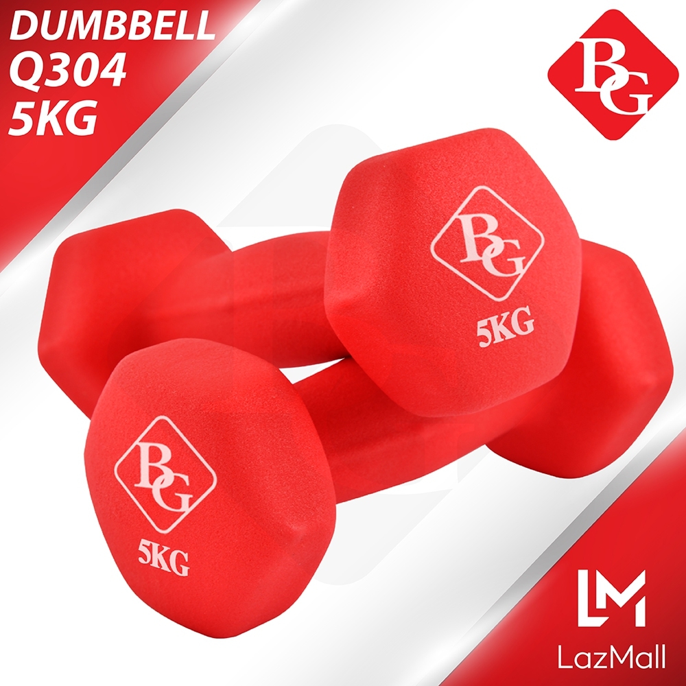 B&G Dumbbell ดัมเบลยาง แพ็คคู่ 5 Kg 2pcs รุ่น Q304