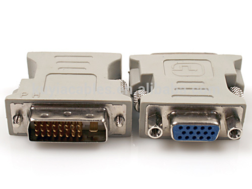 DVI 24+1TO VGA  อุปกรณ์คอมพิวเตอร์ ตัวแปลง DVI-D 24 + 1 Male to VGA Female Adapter  VGA 15pin (F) to DVI 24+1 (M) Converter DVI male adapter (DVI - D 24 1) to female VGA (15-pin) อุปกรณ์คอมพิวเตอร์