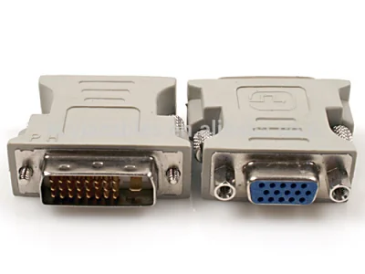 DVI 24+1TO VGA อุปกรณ์คอมพิวเตอร์ ตัวแปลง DVI-D 24 + 1 Male to VGA Female Adapter VGA 15pin (F) to DVI 24+1 (M) Converter DVI male adapter (DVI - D 24 1) to female VGA (15-pin) อุปกรณ์คอมพิวเตอร์