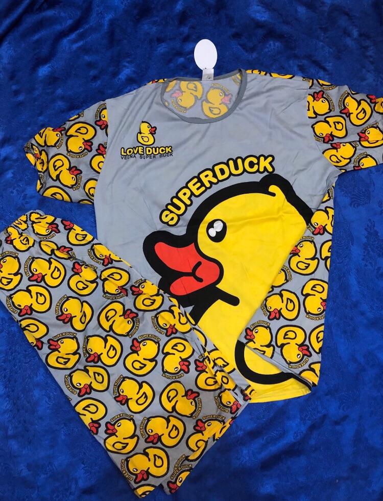 ชุดเป็ด superduck แขนสั้น-ขาสามส่วน ผู้ใหญ่  ไซส์ พิเศษ ขนาดรอบอก 46 นิ้ว