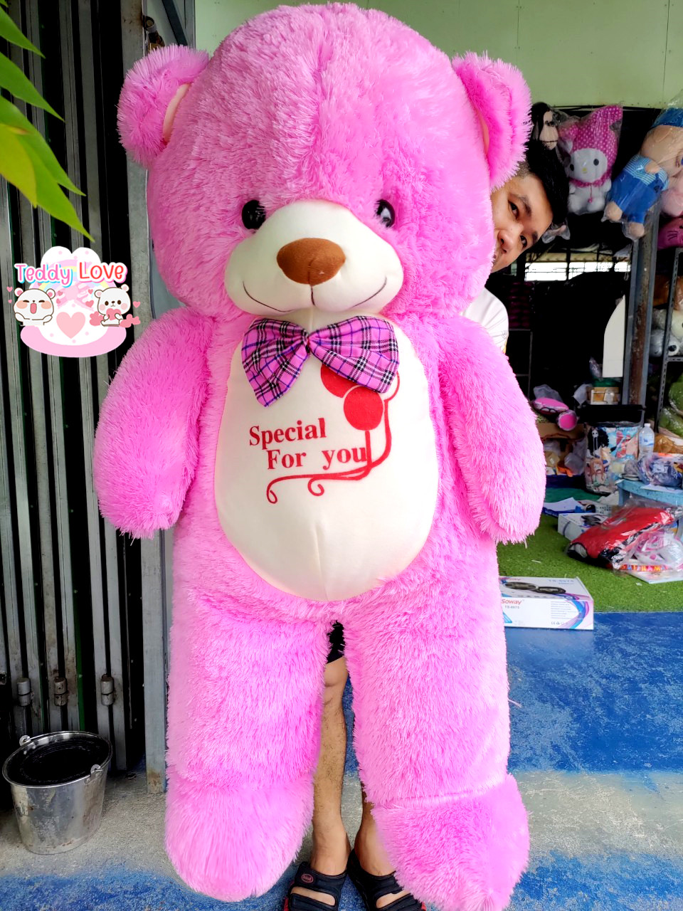 ตุ๊กตาหมีขนปุยSpecial foryou ตัวใหญ่110เซนติเมตร สินค้าพร้อมส่ง มีเก็บเงินปลายทาง