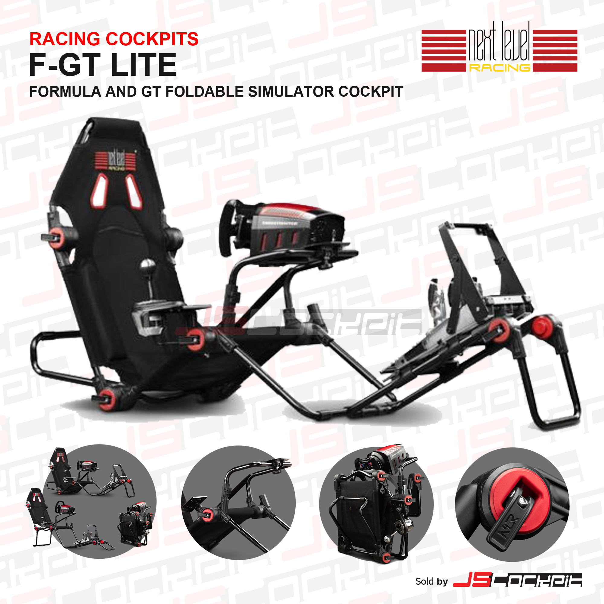 Next Level Racing รุ่น F-GT LITE ,Full Cockpit พับได้ทั้งแบบ Formula และ GT ราคา 9,390 บาท*ส่งฟรี