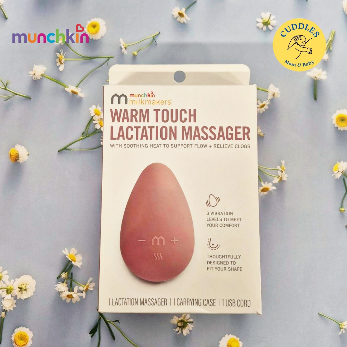 (Munchkin) Milk makers Warm Touch Lactation Massager Dusty Rose อุปกรณ์กระตุ้นน้ำนม และให้ความร้อน