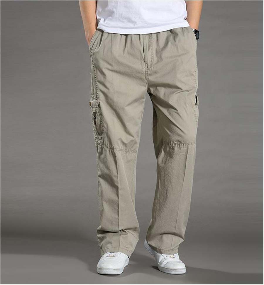 #2011 มี 5 สี (M-6XL) กางเกงขายาวลำลอง เอวยืดสีพื้น มีซิป กางเกงเอวยืด ขายาวสีพื้น คาร์โก้ สีพื้น ขายาวแฟชั่น กางเกงขายาวสีพื้นไซส์ใหญ่