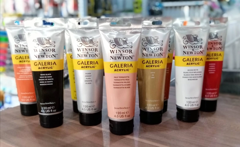 ราคาและรีวิวสีอะคริลิค แกเลอเรีย วินเซอร์แอนด์นิวตัน Acrylic Galeria Winsor & Newton 120 ml.