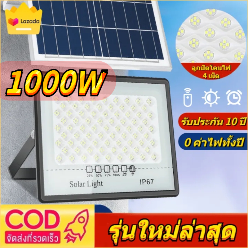 ??พร้อมส่ง?? ไฟโซล่าเซล โซลาร์เซลล์ ไฟLED ไฟสปอตไลท์ solar light outdoor สว่างอัตโนมัติเมื่อฟ้ามืด กันน้ำ ป้องกันฟ้าผ่า ไฟแสงอาทิตย์