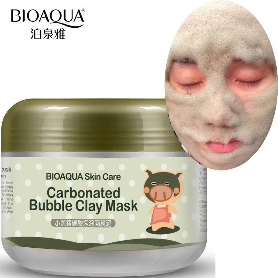 **สินค้าขายดีพร้อมส่ง** มาร์คหมูฟองฟู่ BIOAQUA Carbonated Bubble Clay Mask ดีท็อกซ์ผิวเสีย ฟื้นคืนผิวใส