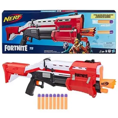 Nerf Fortnite TS Nerf Mega Pump Action Dart Blaster with 8 Nerf Mega Darts ปืนเนิร์ฟ ของเล่น ปืนเนิร์ฟ เนิร์ฟ ฟอร์ทไนท์