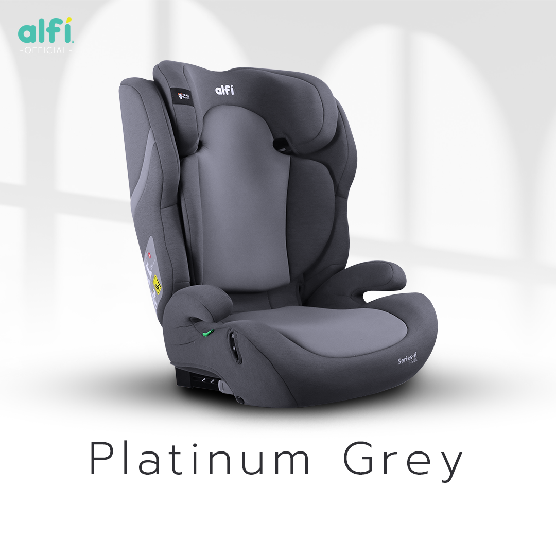 Alfi Booster Seat บูสเตอร์ซีท รุ่น Series-ii ( มาตรฐาน I-Size ) มาพร้อมระบบ ISOFIX+หัวล็อคสายเบลท์หัวไหล่ คาร์ซีทเด็กโต