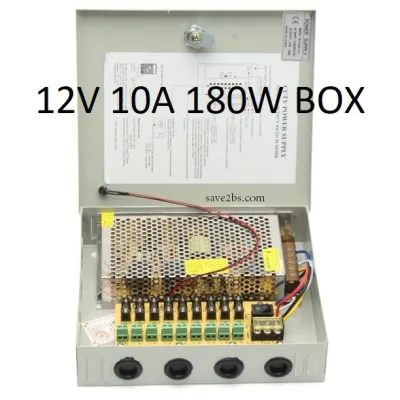 ชุดจ่ายไฟกล้องวงจรปิด Power Supply Box 12V 10A 180W CCTV Power Supply Box 10A for CCTV Camera 18-Ch