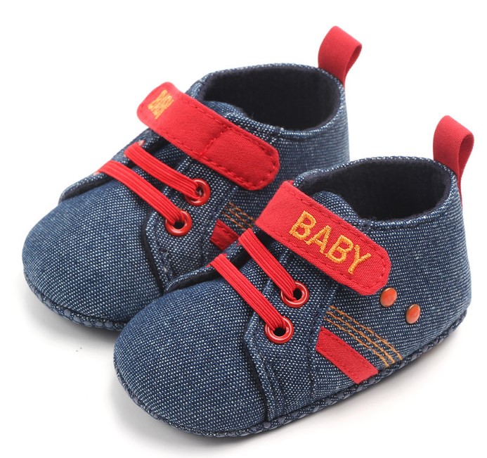 Baby รองเท้าเด็กวัยหัดเดิน รองเท้าผ้าใบเด็ก  (สีกรม) รุ่น F152