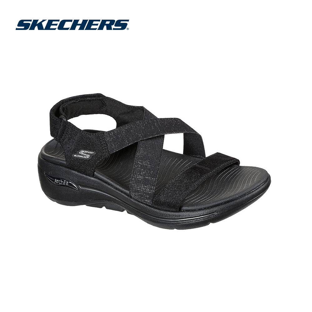 Skechers สเก็ตเชอร์ส รองเท้าแตะ ผู้หญิง GOwalk Arch Fit On-The-Go Sandals Shoes - 140226-BBK