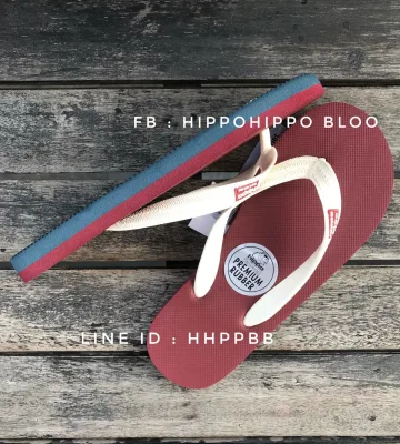 3สี Redwhite ฺBlue Hippo shoe รองเท้าแตะฮิปโป No.36-37-38-39-40-41-42-43-44-45-46