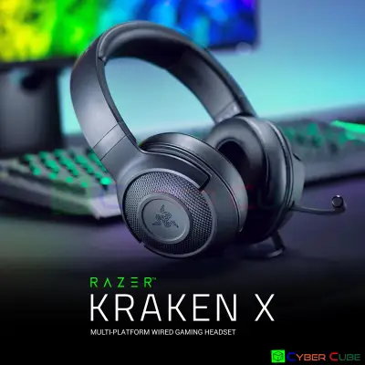 Razer Kraken X Multi-Platform Wired Gaming Headset หูฟังเกมส์มิ่ง ( ของแท้ศูนย์ SYNNEX )