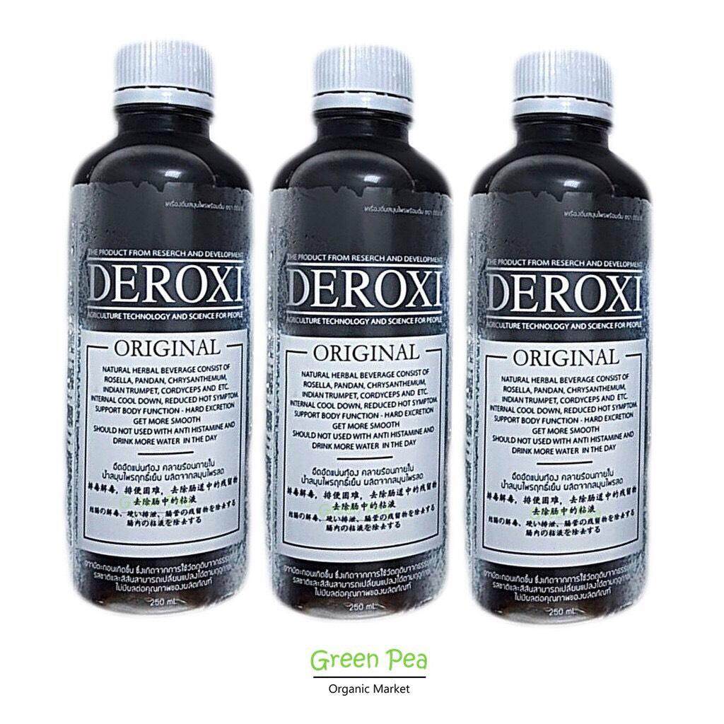 Deroxi Original , ดีร็อกซี่ ออริจินัล สูตรถั่งเช่า 3ขวด ,ปริมาณ 200ml [ฝาขาว]