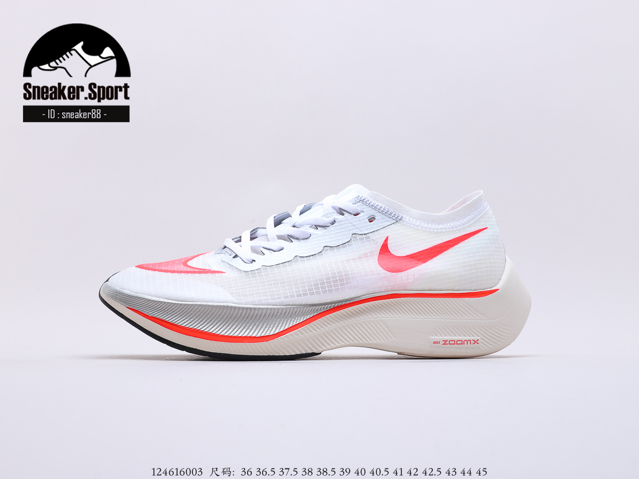 [Sneaker.Sport] รองเท้าวิ่งNikee Zoom X Vaporfly Next% WHITE PINK รองเท้าชาย-หญิง สินค้าพร้อมส่ง สินค้าตรงปก