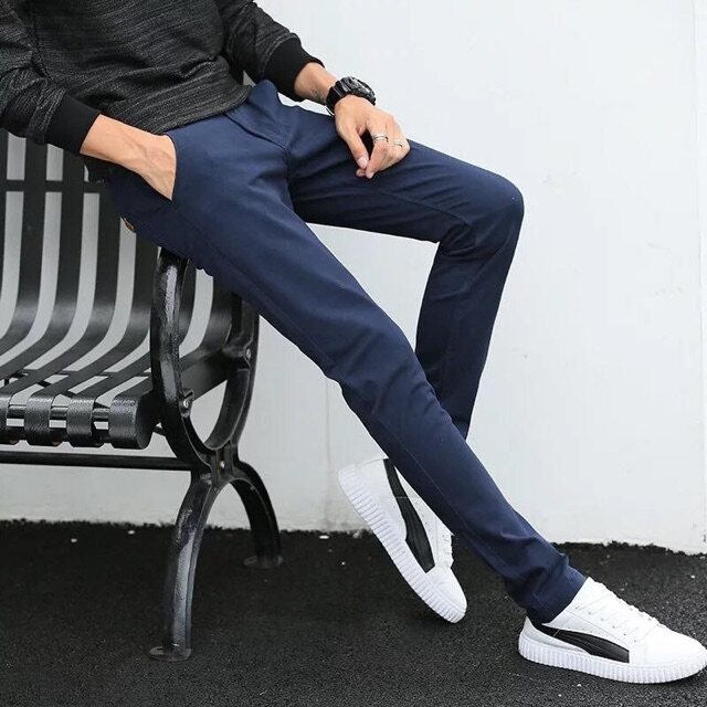 กางเกงขายาวผู้ชาย ผ้ายืดขาเดฟ Size 28 - 36 นิ้ว (สีไม่ตก)