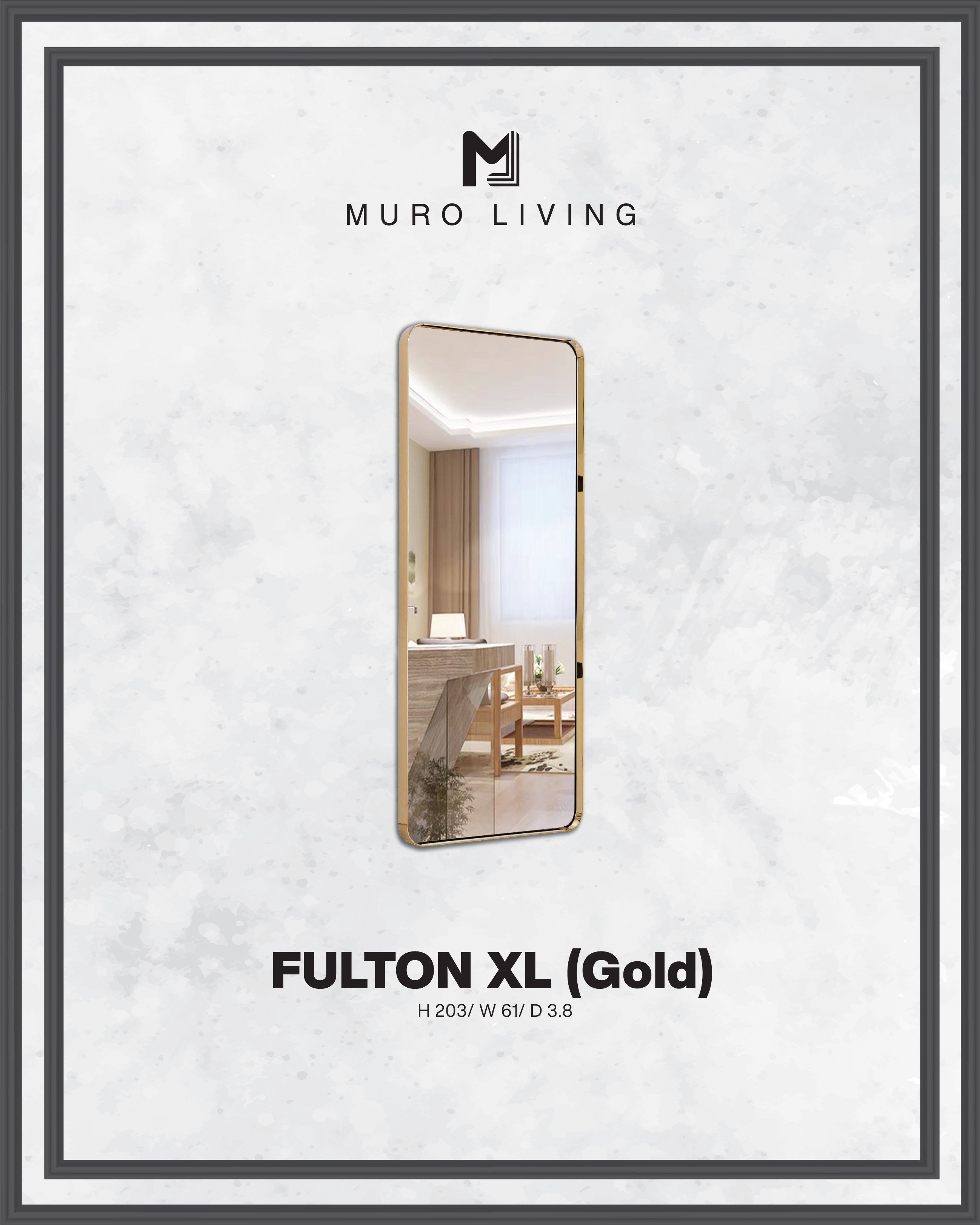 กระจกตกแต่งผนังดีไซน์ Muro Living รุ่น FULTON XL ราคา 19,990 บาท*ส่งฟรี