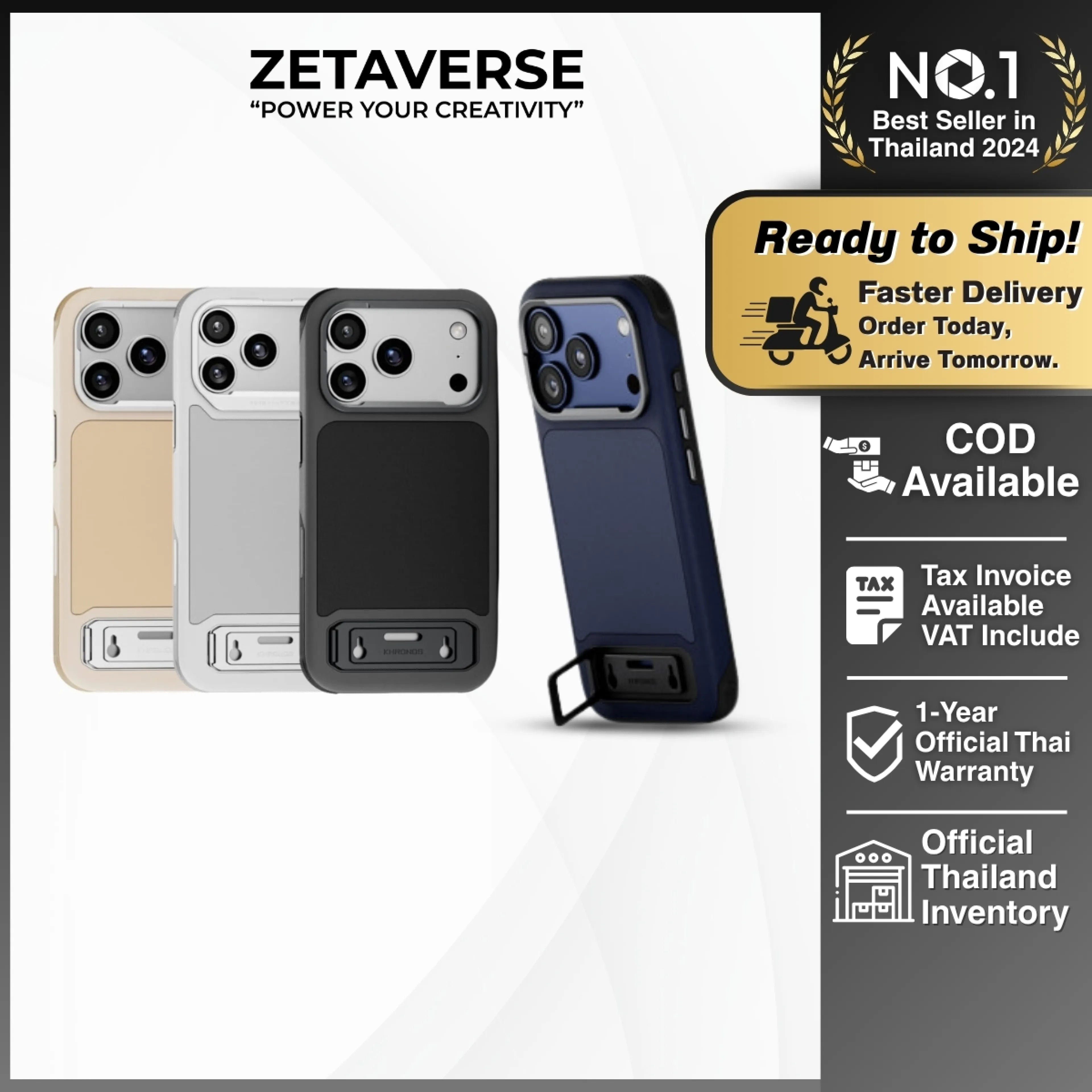 Tilta Khronos Ecosystem Lite Case Mobile Phone Case Magnetic Case with Built-In Stand for 17 Pro/Pro Max