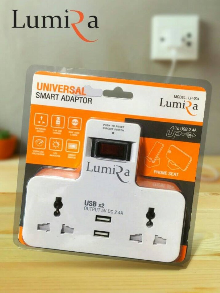 LUMIRA หัวปลั๊ก Smart Adaptor แปลงไฟแบบ 2 ways กระแสไฟฟ้าสูงสุด : 2300W