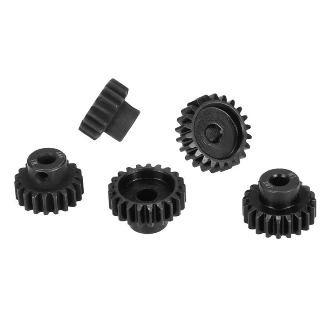 KTS เฟืองมอเตอร์ 1/8 แกน 5 มม. M1 5 mm. 18T 19T 20T 21T 22T Shaft Steel Pinion Motor Gear Combot Set for 1/8 Off-road Buggy Truck RC Car Brushed Brushless Motor