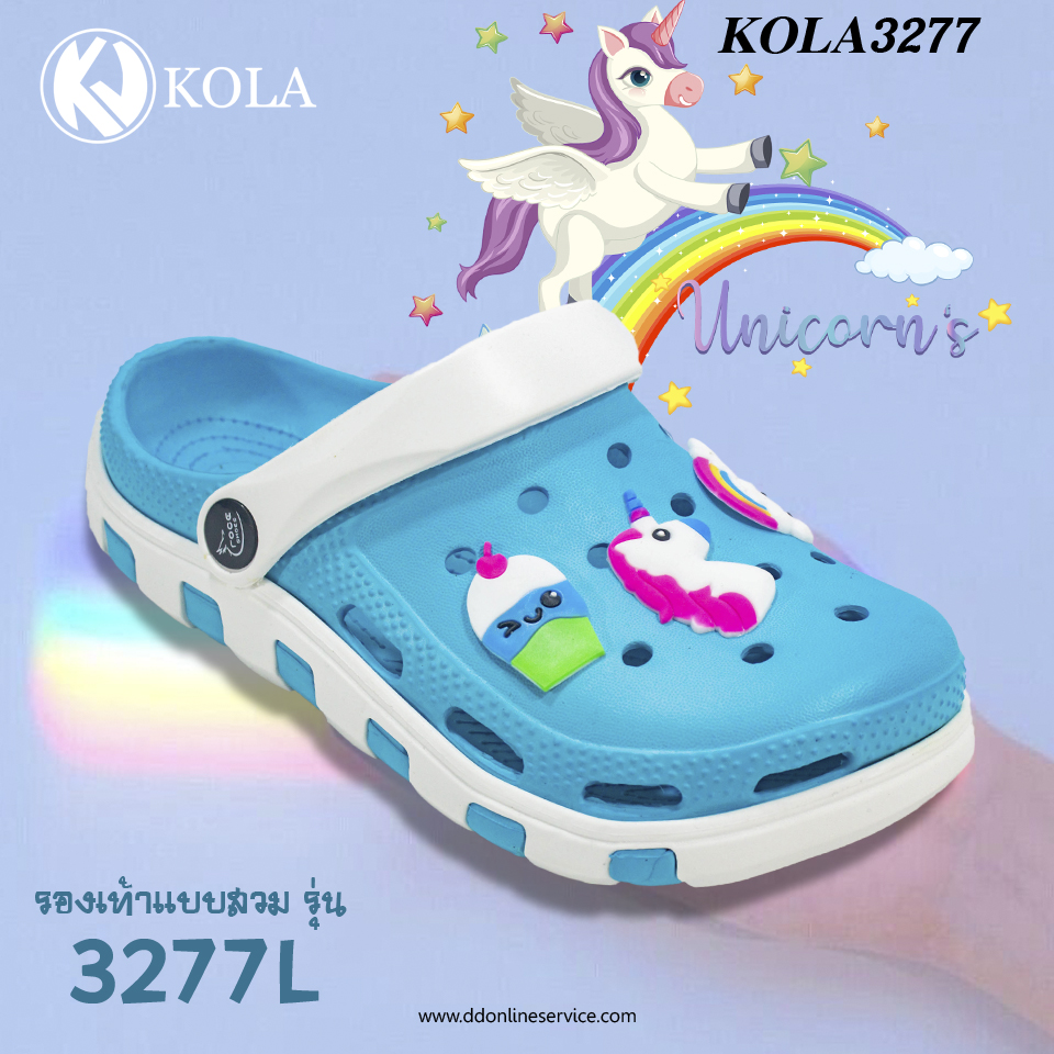 Kola รองเท้าแตะปิดหัวโต รัดส้น รองเท้าลายโพนี่( Pony ) น่ารัก Kola 3277