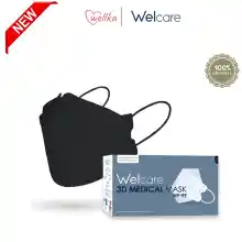 ภาพขนาดย่อสินค้าWelcare เวลแคร์ mask หน้ากากอนามัยทางการแพทย์ 3D WF-99 สีดำ P50