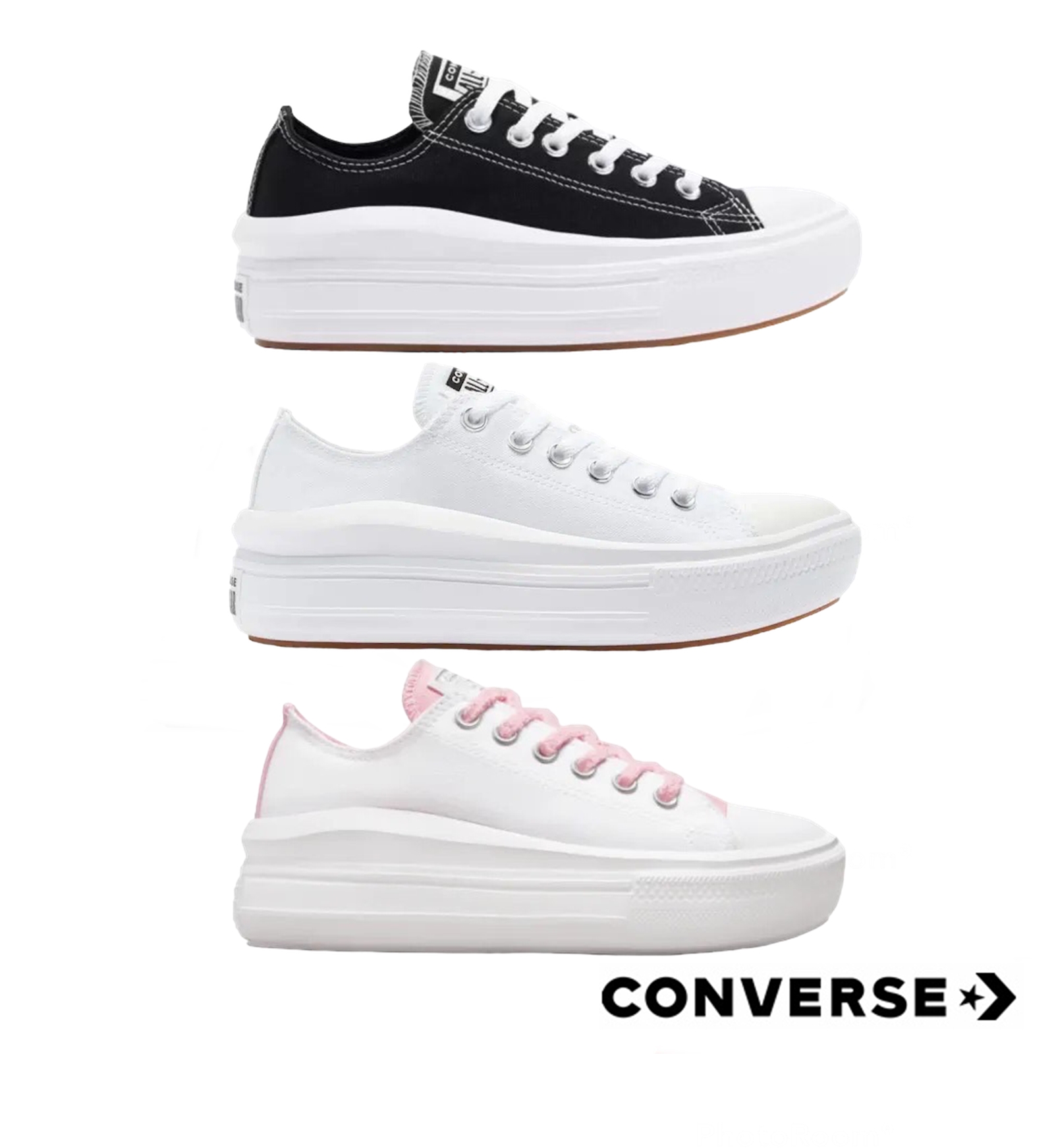 Converse Chuck Taylor All Star Move รองเท้าผ้าใบ ผู้หญิง คอนเวิร์ส แท้ ราคา 2,490 บาท*ส่งฟรี