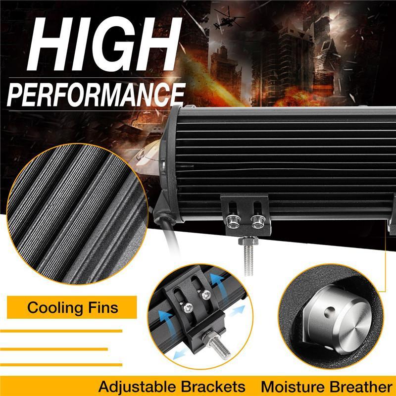 New สว่างสุดยอด !! LED Light Bar ไฟรถยนต์ 144W สปอร์ตไลท์ไฟรถยนต์led ไฟหน้ารถ ไฟท้าย 12V-24V เเสงขาว งานพรีเมี่ยม สว่างมาก เเสงพุ่งเเละเเสงกระจาย (เน้นเเสงกระจาย 60% ) งานพรีเมี่ยม เเสงขาว 12V-24V จำนวน 1 ชิ้น