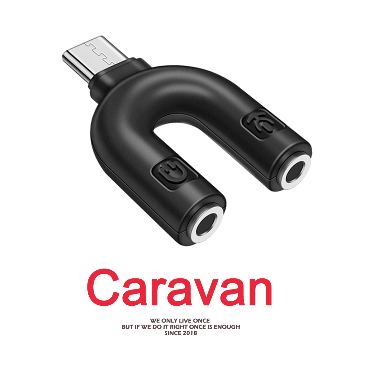 11# Caravan crew Type-C to 2 ports of 3.5mm Adapter (U-Type) แจ๊คแปลง สำหรับต่อไมค์ และโน้ตบุ๊ค สามารถแยกต่อไมค์และหูฟังสำหรับมือถือ และหูฟัง ราคา 25 บาท*ส่งฟรี